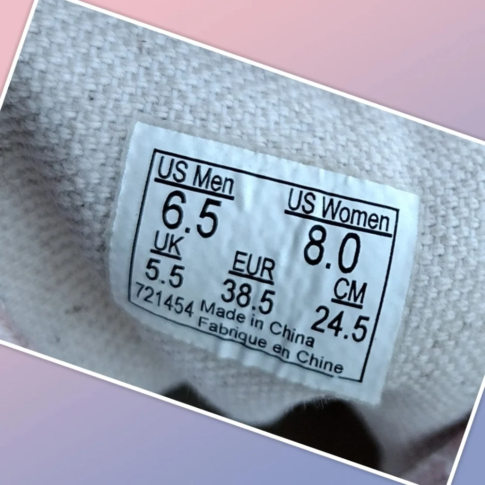 VANS Pink Woven Platform Sneakers Lace Up Shoes Comfort Size 6.5 US - Picture 3 of 5